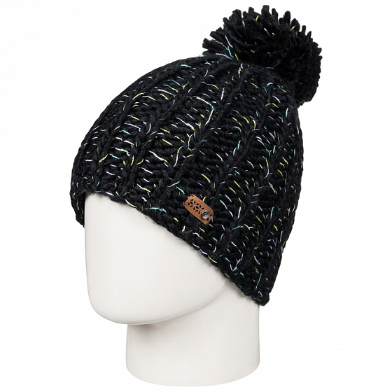 

Шапка Roxy, Черный;белый;true black, Nola Beanie J Hats 2018 TRUE BLACK