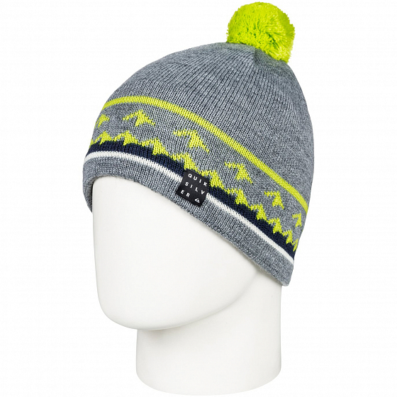 

Шапка Quiksilver, Grey heather;белый;серый, Barrow Beanie Hdwr 2019 GREY HEATHER