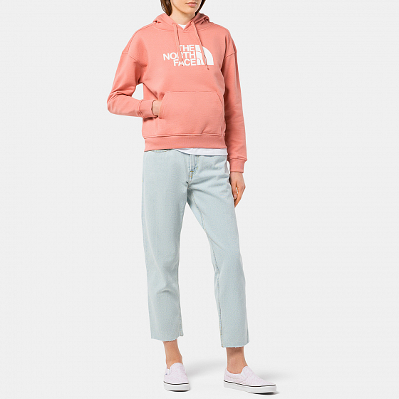 

Толстовка The North Face, Красный;rose dawn, W Light Drew Peak Hoodie 2022 ROSE DAWN