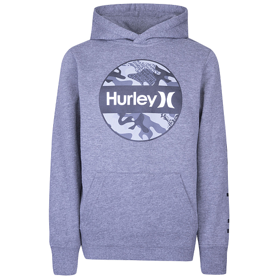 

Толстовка Hurley, Синий;charcoal htr, O&O Camo Fleece Po Hoodie 2023 CHARCOAL HTR