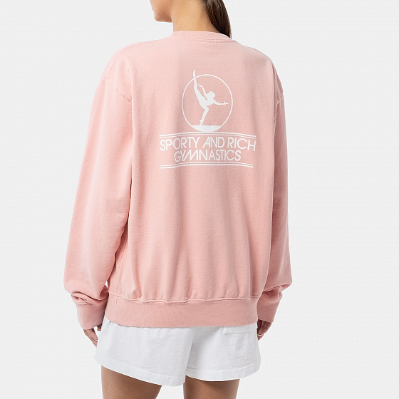 

Толстовка Sporty &Amp; Rich, Красный;rose, Gymnastics Crewneck 2022 ROSE