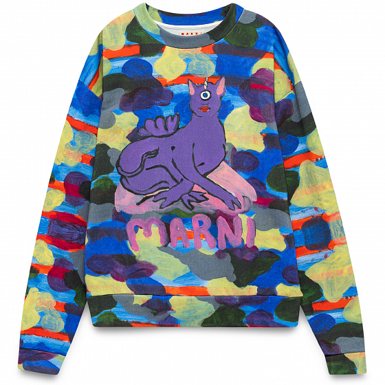 

Толстовка Marni, Синий;зеленый;darkviolet, Sweatshirt Darkviolet 2023 DARKVIOLET