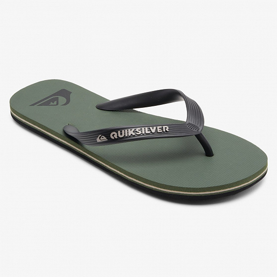 

Шлепанцы Quiksilver, Серый;синий;черный;blue 2, Molokai M Sndl BLUE 2