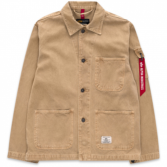 

Рубашка Alpha Industries, Оранжевый;синий;vintage khaki, N-3 Mod Utility Chore Coat 2022 VINTAGE KHAKI