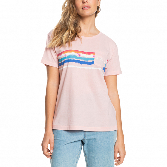 

Футболка Roxy, Белый;оранжевый;powder pink, Palm Trees And Coconuts J Tees 2022 POWDER PINK