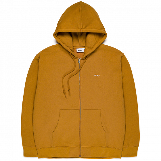 

Толстовка Obey, Оранжевый;brown sugar, Tab Zip Hood 2023 Brown Sugar