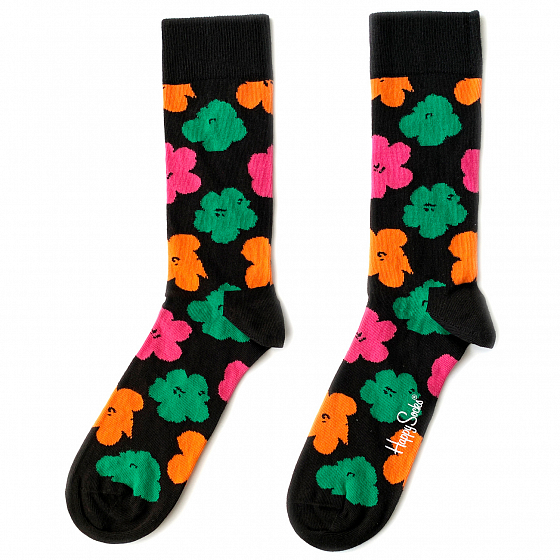 

Носки Happy Socks, Черный;мятный;multi, Andy Warhol Flower Sock 2023 MULTI