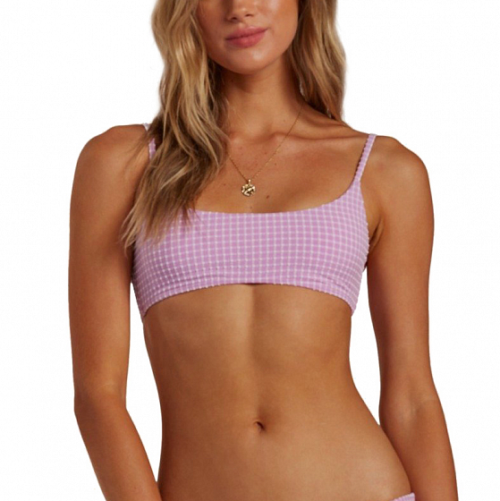 

Купальник верх Billabong, Оранжевый;коричневый;lit up lilac, Surf Check Bralette 2021 LIT UP LILAC