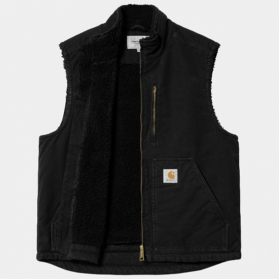 

Жилет Carhartt Wip, Black (heavy stone wash);черный, Arlington Vest 2022 BLACK (HEAVY STONE WASH)