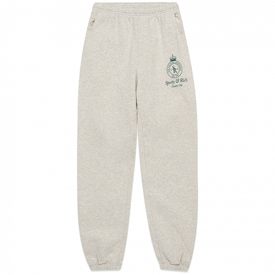 

Спортивные брюки Sporty &Amp; Rich, Серый;heather oatmeal, Crown Sweatpant 2023 HEATHER OATMEAL