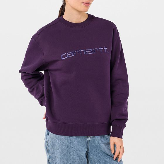 

Толстовка Carhartt Wip, Фиолетовый;provence;dark iris, W' Carhartt Sweatshirt PROVENCE / DARK IRIS