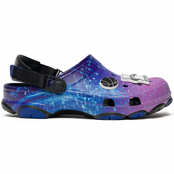 purple space jam crocs