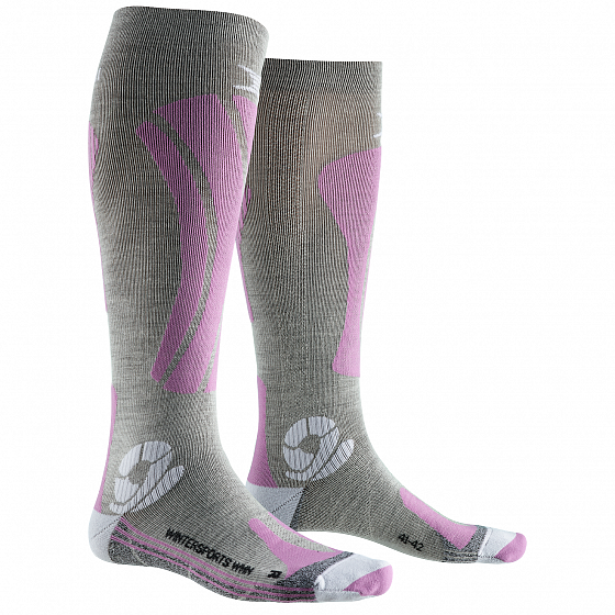 

Термоноски X-Socks, Серый;black;grey;magnolia, Apani Socks Wintersports Wmn 2021 BLACK/GREY/MAGNOLIA