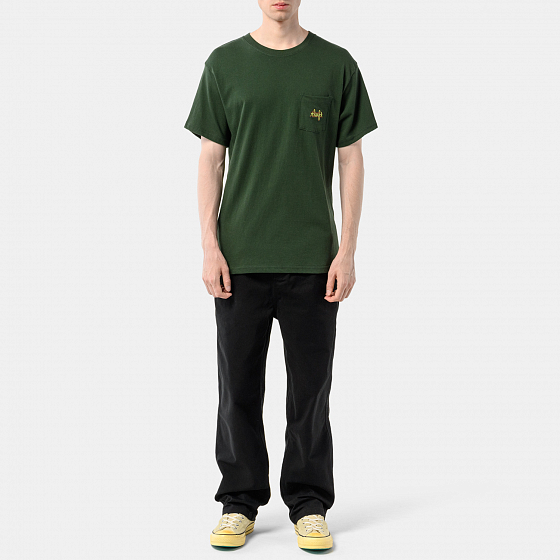 

Футболка Huf, Зеленый;forest green, Haze Script Pocket S/S Tee 2022 Forest Green