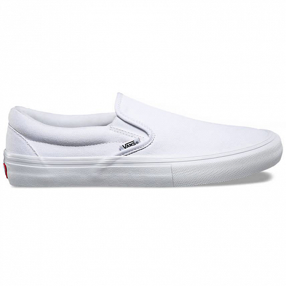 vans all white slip on pro