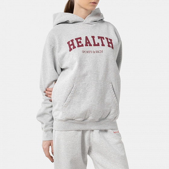 

Толстовка Sporty &Amp; Rich, Серый;heather gray, Health Ivy Hoodie 2023 Heather Gray