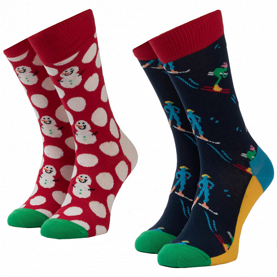 

Носки Happy Socks, Черный;розовый;multi, 2-Pack Classic Holiday Socks Gift Set 2023 MULTI