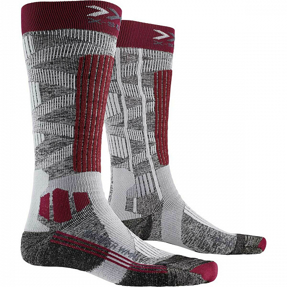 

Термоноски X-Socks, Серый;розовый;stonegreymelange;plum, Ski Rider Silver 4.0 STONEGREYMELANGE/PLUM