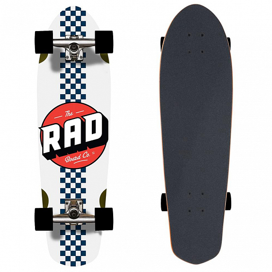 

Комплект лонгборд Rad, Black;white;синий;белый, Checkers Stripe Cali Cruiser 2022 BLACK/WHITE