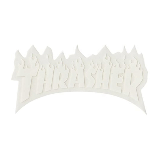 

Наклейка Thrasher, Белый;черный;красный;white, Sticker-Flame Logo Small 2023 WHITE