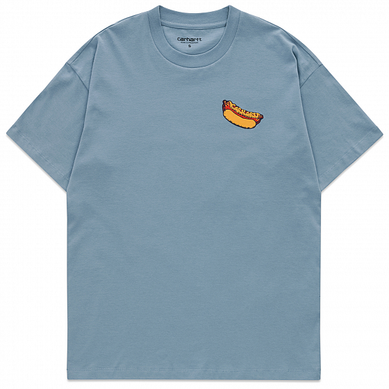 

Футболка Carhartt Wip, Голубой;frosted blue, W' S/S Flavor T-Shirt 2022 FROSTED BLUE