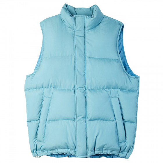 

Жилет пуховый Auralee, Cerulean blue;голубой, Suvin High Count Cloth Down Vest 2022 CERULEAN BLUE