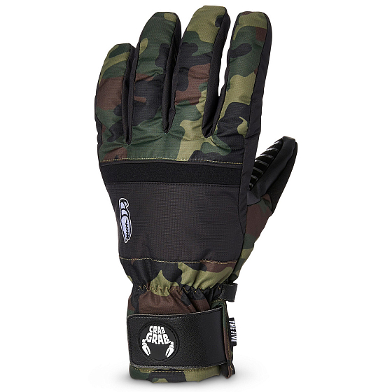 

Перчатки Crab Grab, Woodland camo;черный;серый, Five WOODLAND CAMO