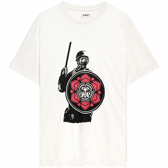 

Футболка Obey, Белый;cream, Obey Riot Cop Peace Shield 2021 CREAM