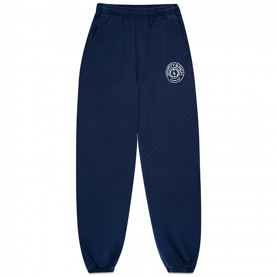 

Спортивные брюки Sporty &Amp; Rich, Черный;синий;розовый;navy, Connecticut Crest Flocked Sweatpants 2023 NAVY