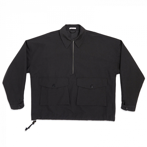 

Анорак S.k. Manor Hill, Черный;black coated, Skiff Pullover Jacket - Black Coated Linen/Cotton 2022 BLACK COATED