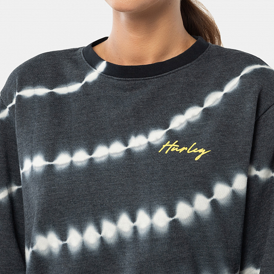 

Толстовка Hurley, Розовый;красный;черный;синий;azale, Tie Dye Cropped Crew 2022 Azale