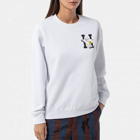 

Толстовка Huf, Белый;white, Flocked Classic H Crew 2022 White