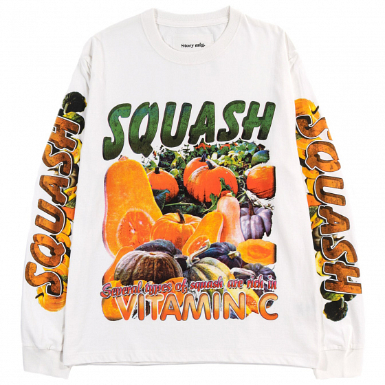 

Лонгслив Story Mfg, Белый;оранжевый;черный;красный;ecru squash, Grateful Tee Ls 2023 ECRU SQUASH