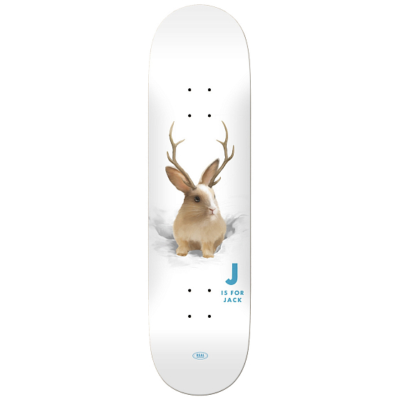 

Дека скейтборд Real Skateboards, Белый;white, Jack Jackalope White