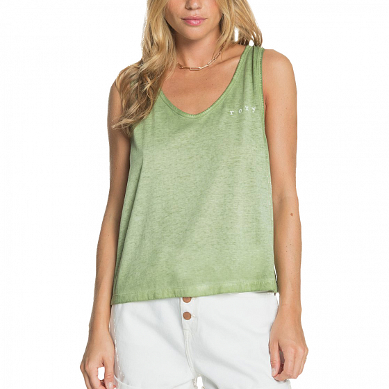 

Майка Roxy, Зеленый;оранжевый;vineyard green, Need A Wave A J Tees 2021 VINEYARD GREEN