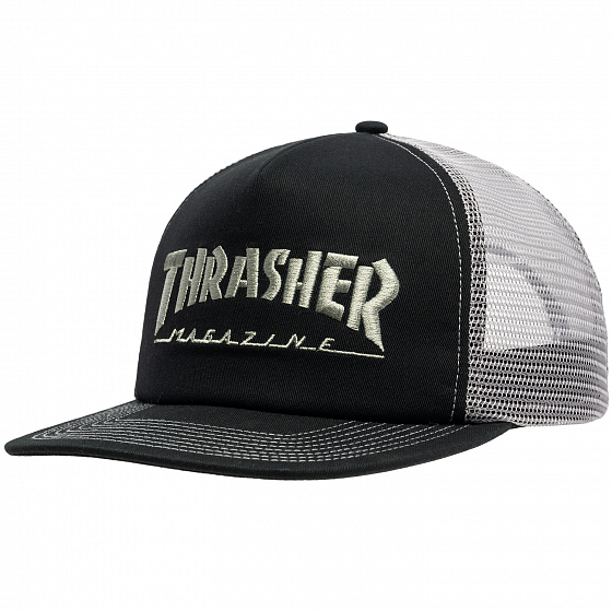 

Кепка Thrasher, Черный;серый;black;grey, Mesh Cap Logo Embroidered 2023 Black/Grey