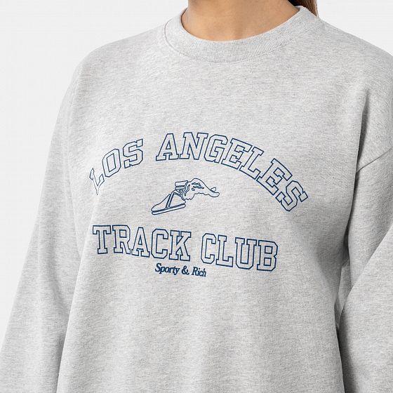 

Толстовка Sporty &Amp; Rich, Синий;серый;heather gray, Track Club Crewneck 2023 Heather Gray