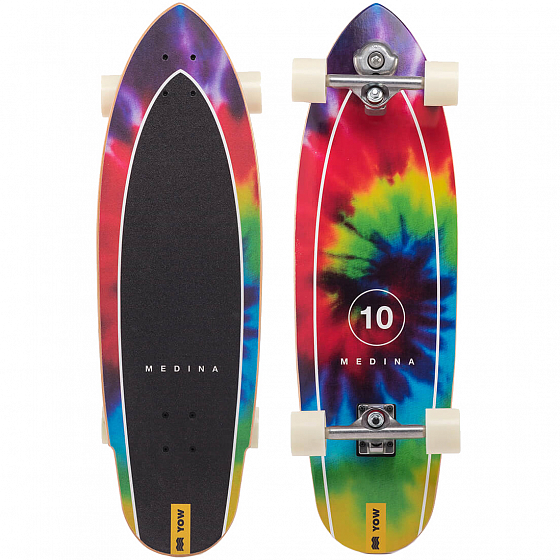 

Комплект лонгборд Yow, Черный;серый;33, Medina Dye Signature Series Surfskate 2022 33