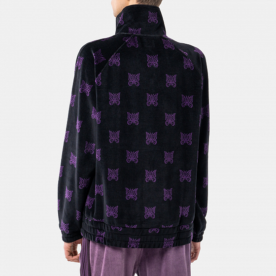 

Толстовка Needles, Черный;b-black;purple, Track Jacket Papillon Velour 2023 B-BLACK/PURPLE