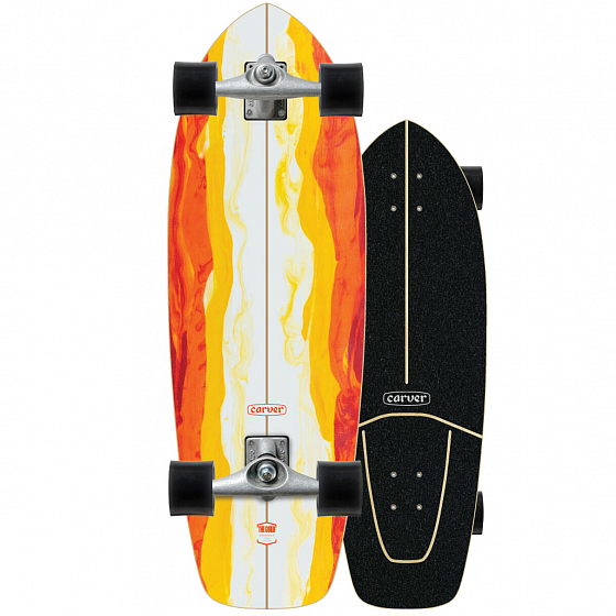 

Комплект лонгборд Carver, Черный;белый;30;25, Cx Firefly Surfskate Complete 30,25