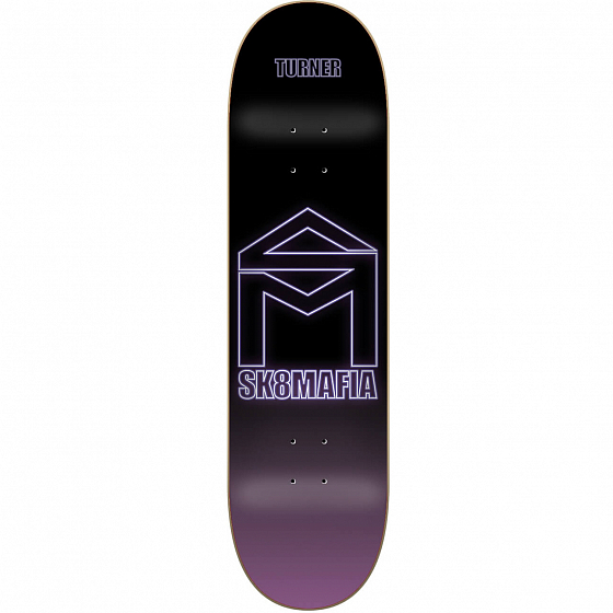 

Дека скейтборд Sk8Mafia, 8;черный;фиолетовый, Turner House Logo Neon Deck 2022 8