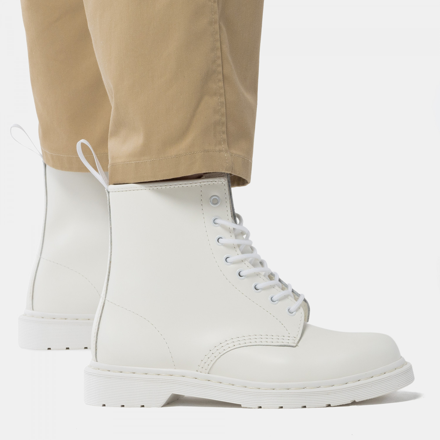 Dr martens cheap white mono boots