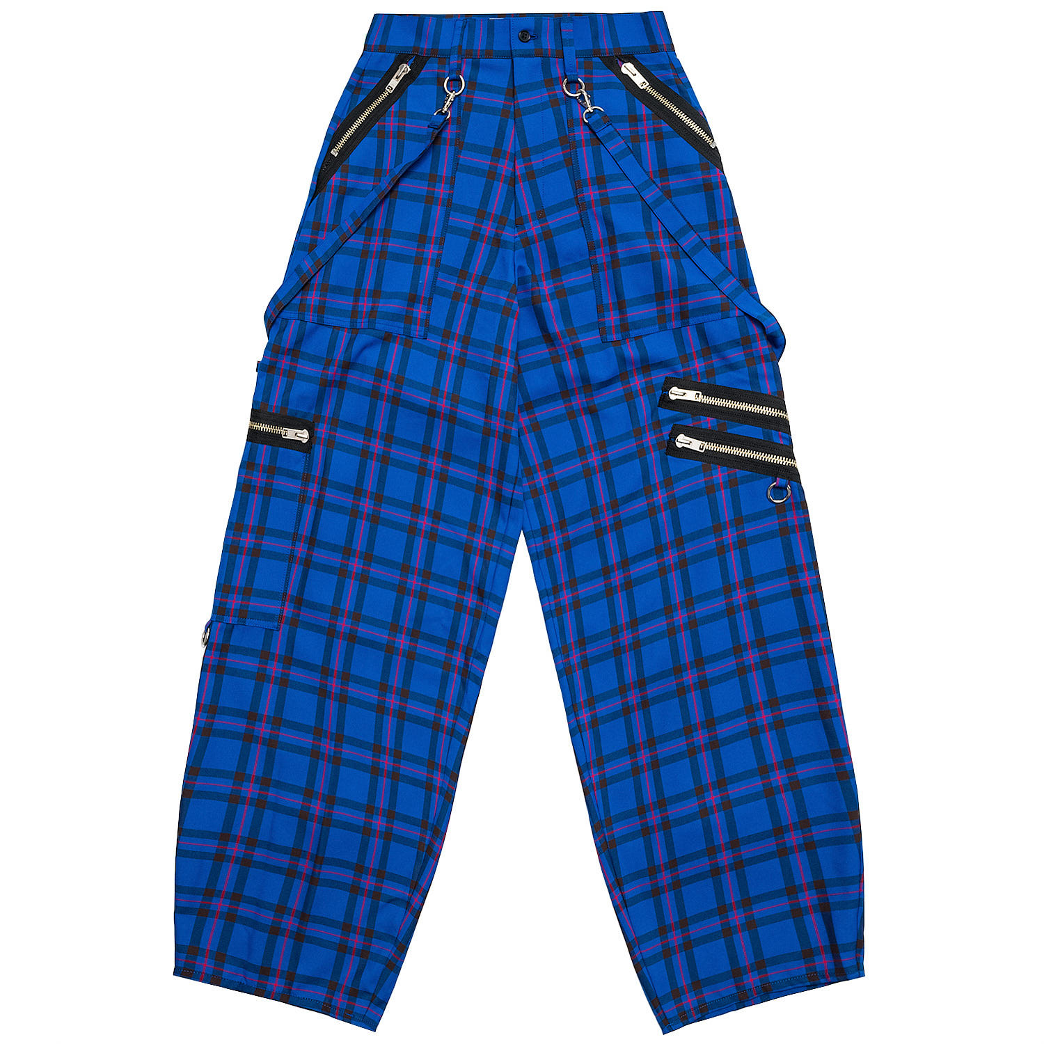 Брюки KIDILL Wide ZIP & Straps Tartan Pants SS23 — купить в