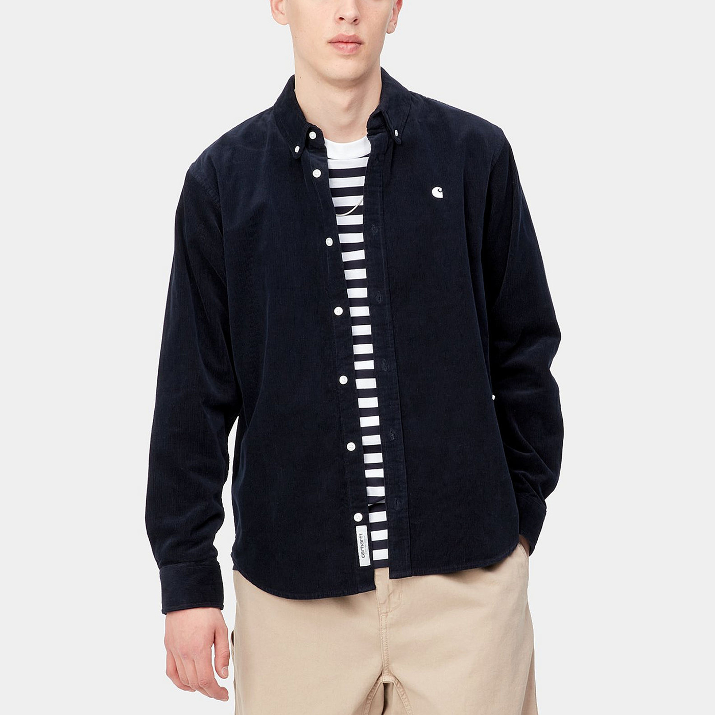 Carhartt WIP - L/S Madison Fine Cord Shirt Buffalo/Black