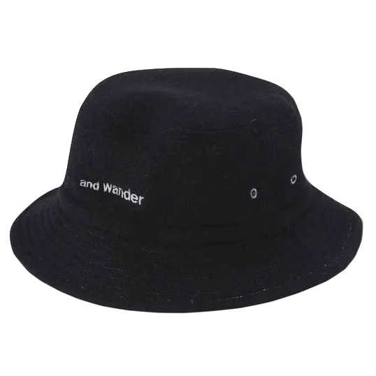 

Панама And Wander, Black;черный, Wool Melton Hat 2023 BLACK