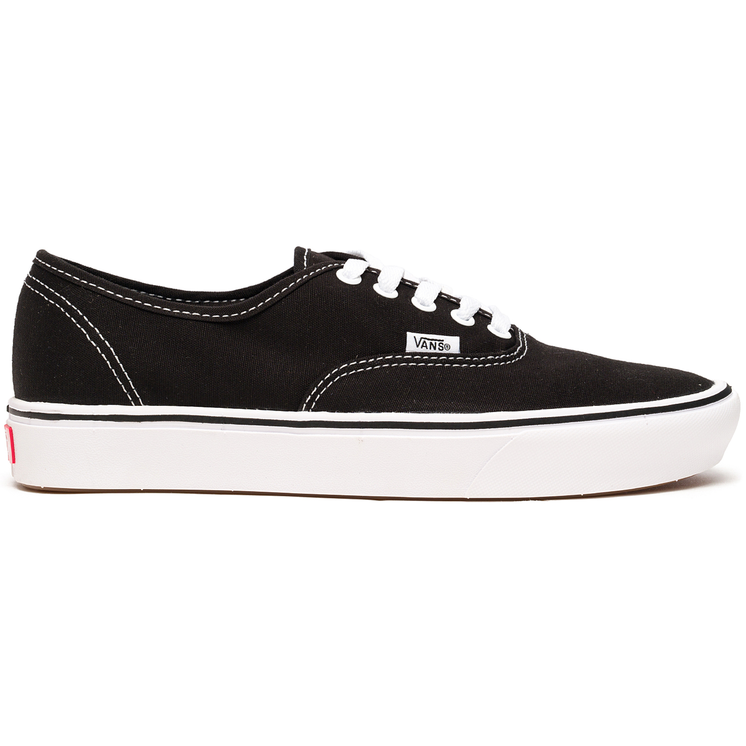 vans authentic comfycush black white