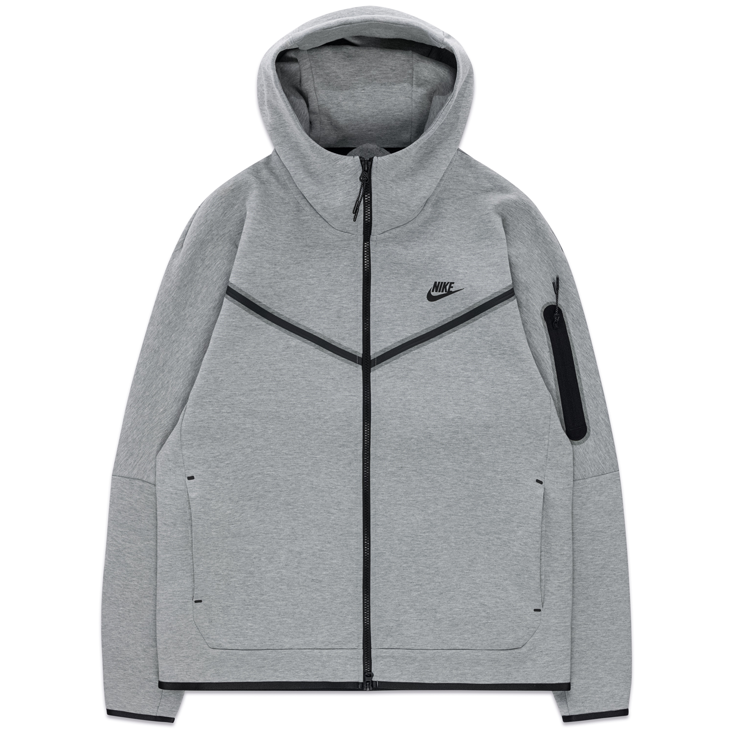 nike fullzip tech fleece hoodie in grey